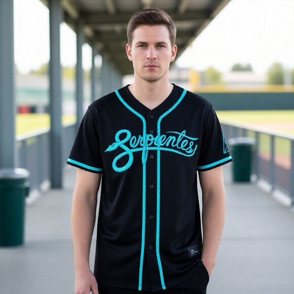 2024 Arizona Diamondbacks Serpientes Teal Script Jersey XL Unisex SGA Black/Teal - Picture 3 of 6